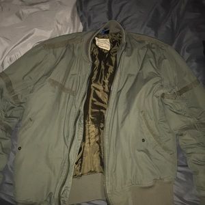 H&M olive bomber jacket
